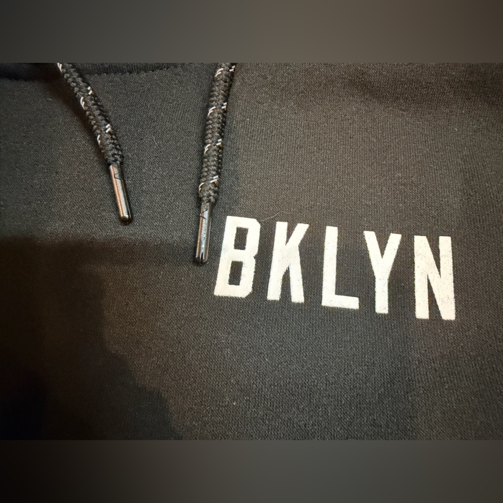 Brooklyn Athletics BKLYN Black Pullover Hoodie Medium Streetwear - Picture 4 of 9